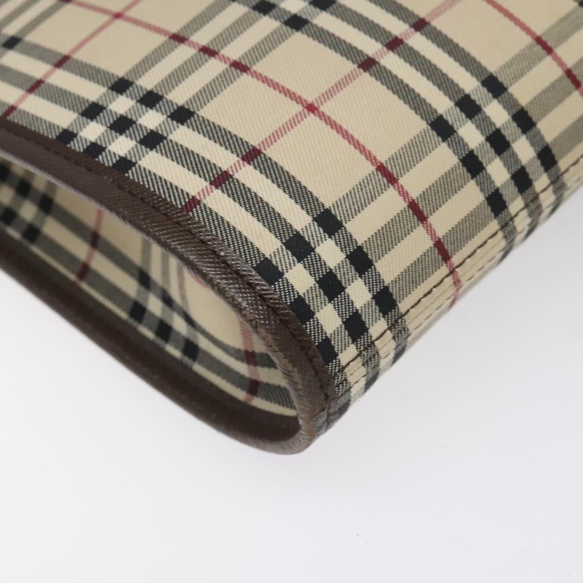 BURBERRY Nova Check Shoulder Bag Canvas Beige Auth 110242