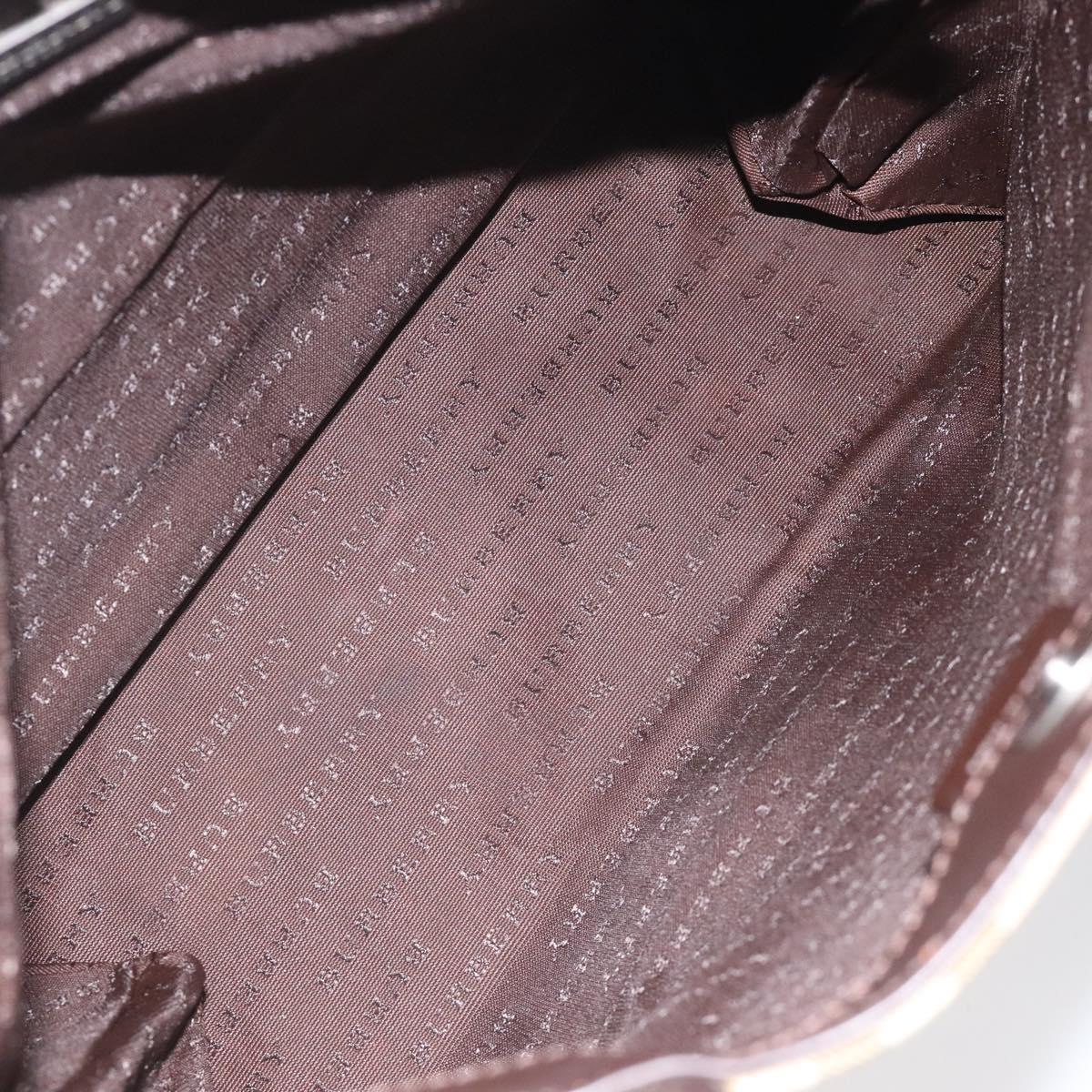 BURBERRY Nova Check Hand Bag PVC Beige Auth 110244