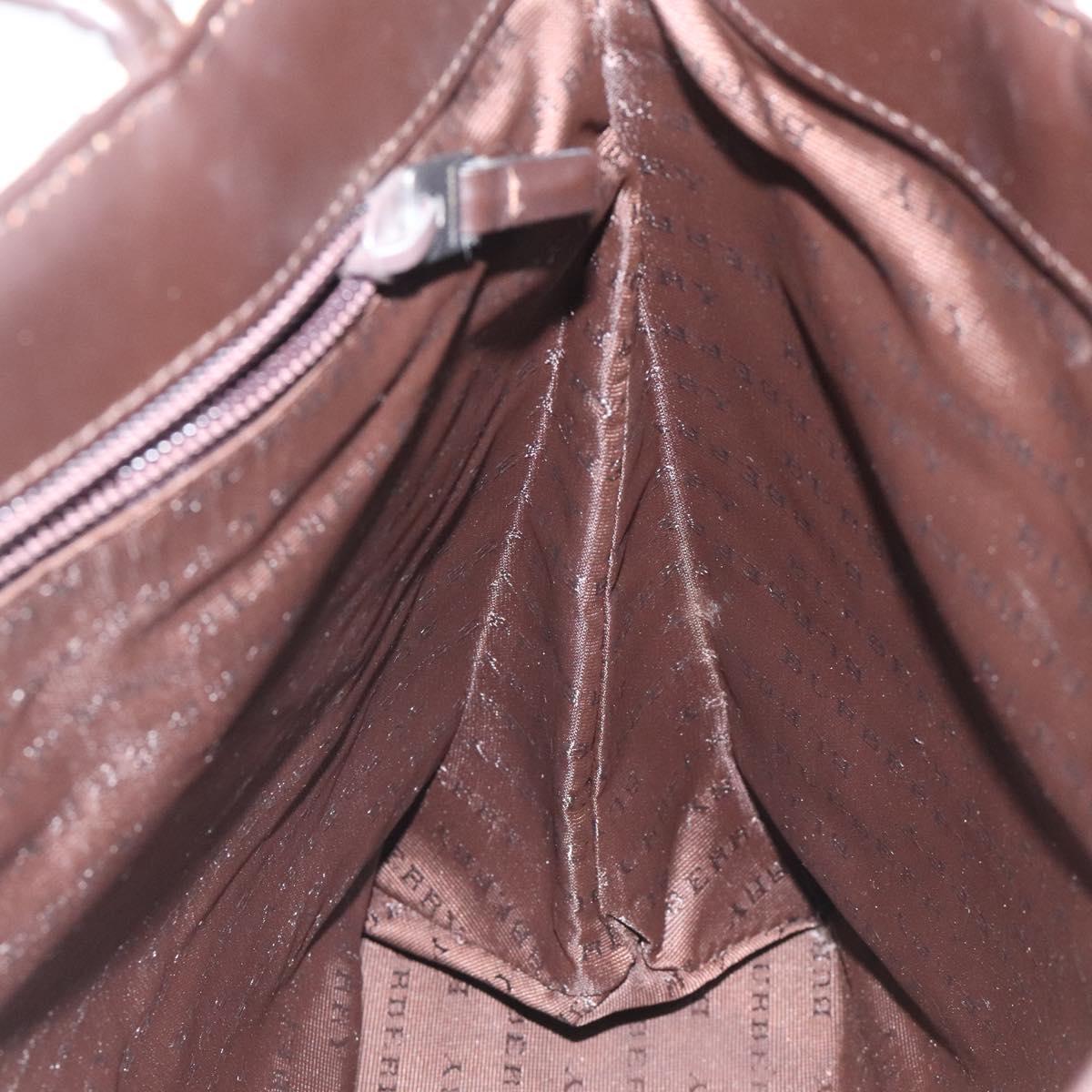 BURBERRY Nova Check Hand Bag PVC Beige Auth 110244