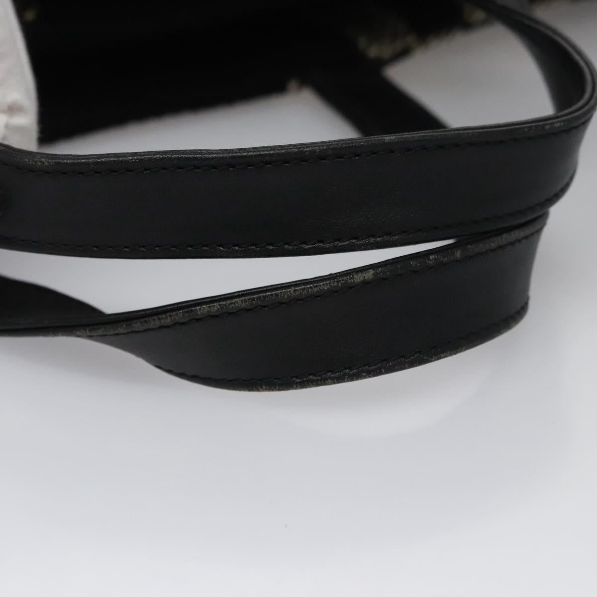 BURBERRY Nova Check Hand Bag Canvas Black Auth 110246