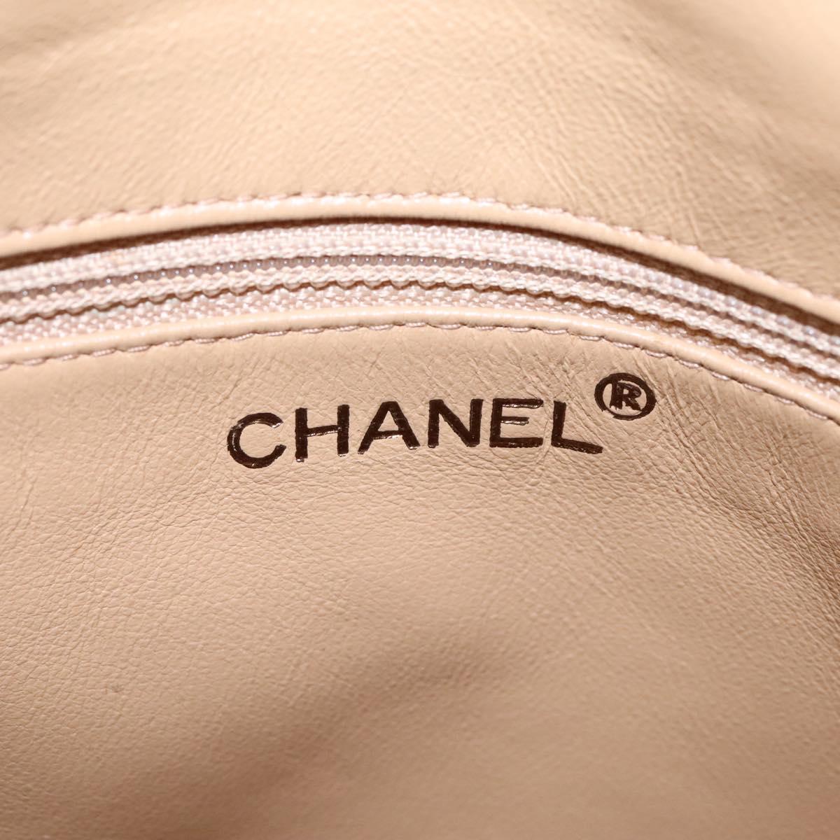 CHANEL Bicolore Shoulder Bag Patent leather Yellow CC Auth 110286