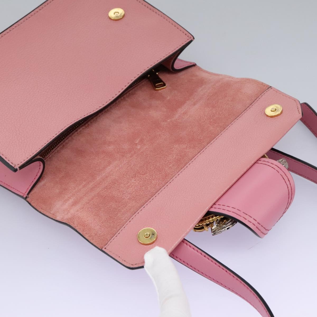 Miu Miu Shoulder Bag Leather Pink Auth 110296V