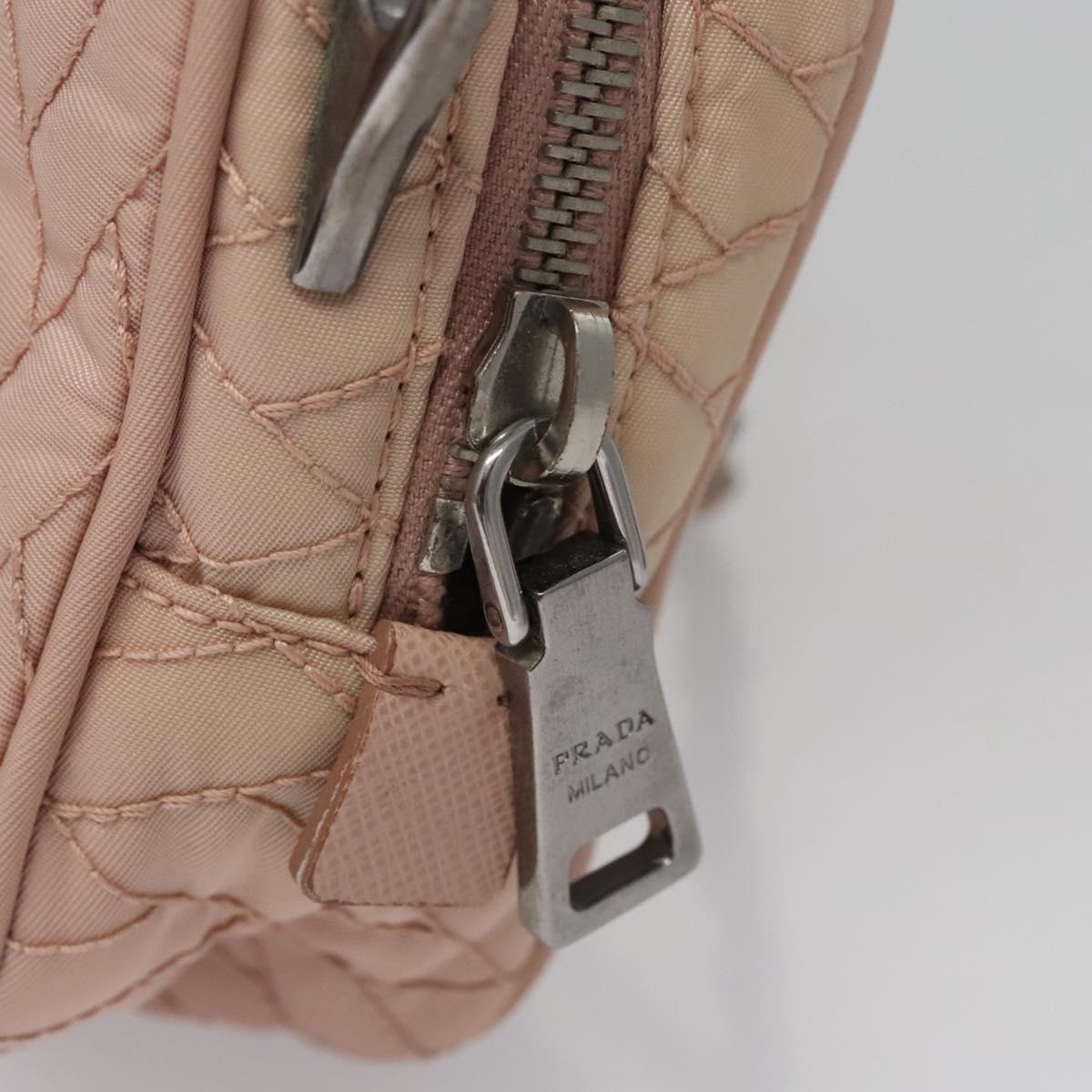 PRADA Hand Bag Nylon 2way Pink Auth 110297