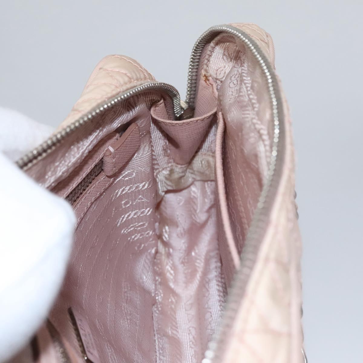PRADA Hand Bag Nylon 2way Pink Auth 110297
