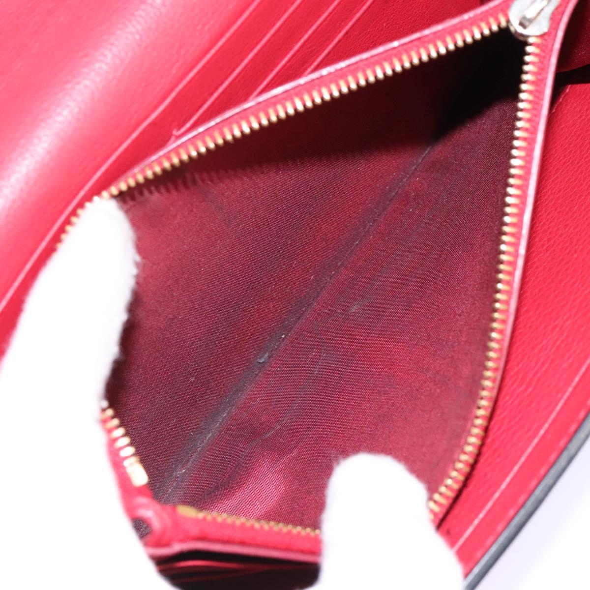 Salvatore Ferragamo Gancini Chain Shoulder Wallet Leather Black Auth 110302