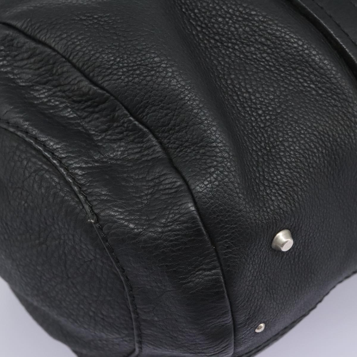 Chloe Hand Bag Leather Black Auth 110305