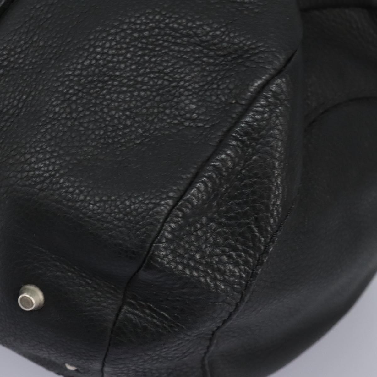 Chloe Hand Bag Leather Black Auth 110305