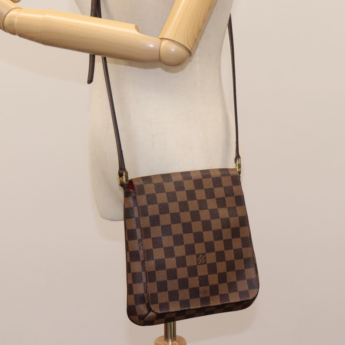 LOUIS VUITTON Damier Ebene Musette Salsa Long Shoulder Bag N51300 Auth 110316