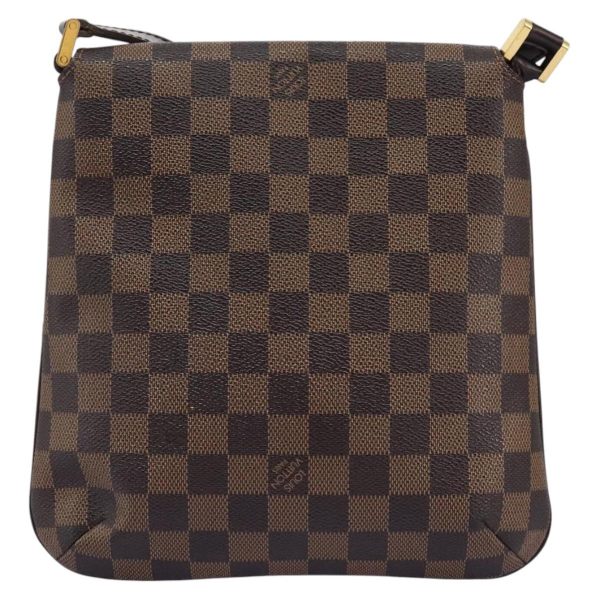 LOUIS VUITTON Damier Ebene Musette Salsa Long Shoulder Bag N51300 Auth 110316