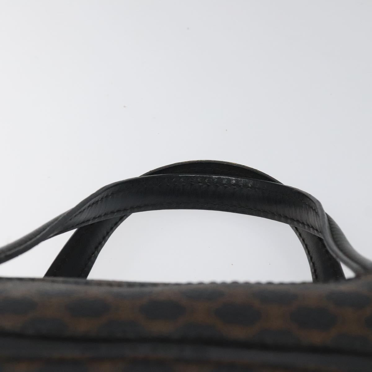 CELINE Macadam Canvas Hand Bag PVC Leather Black Auth 110331