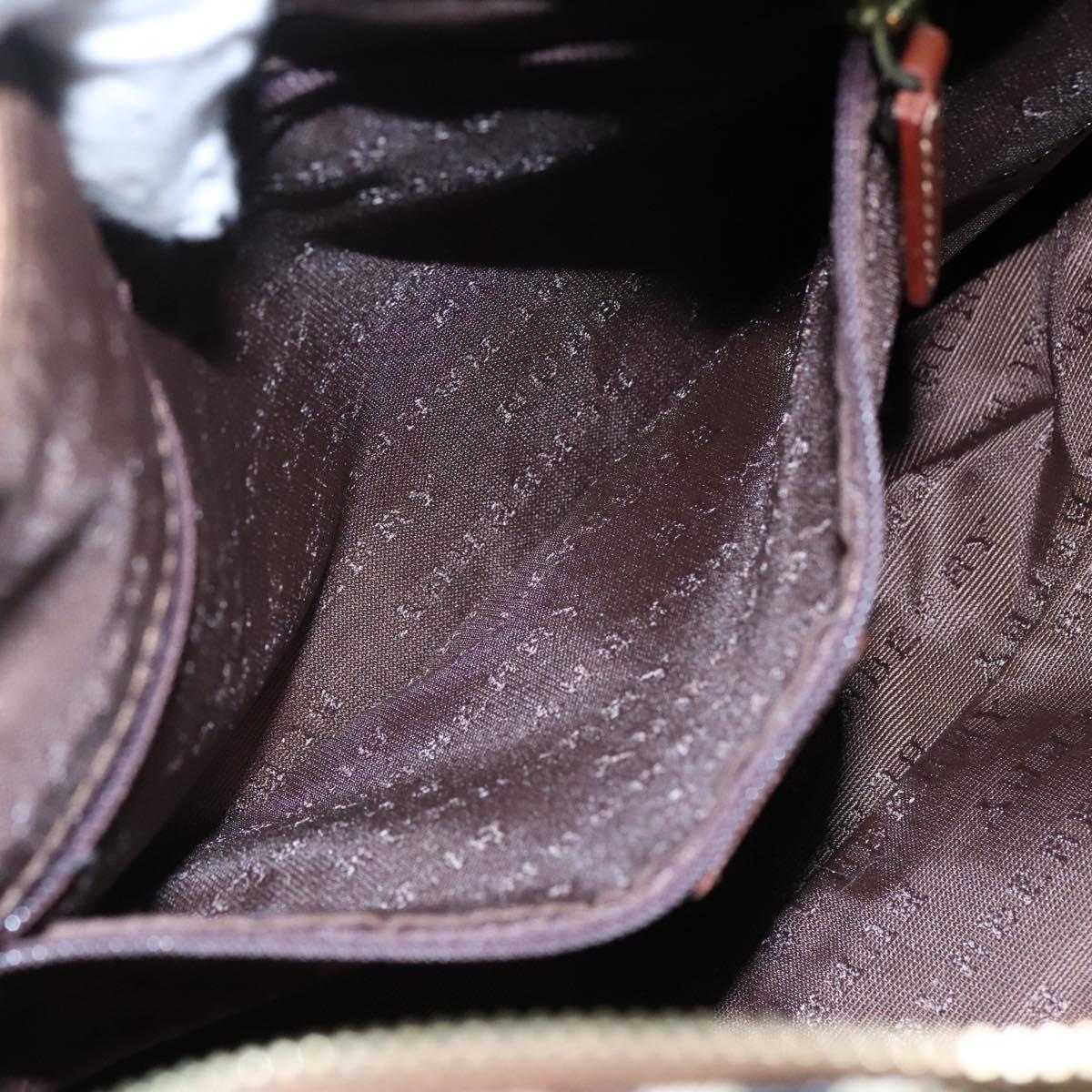 BURBERRY Nova Check Shoulder Bag PVC Leather Beige Brown Auth 110337