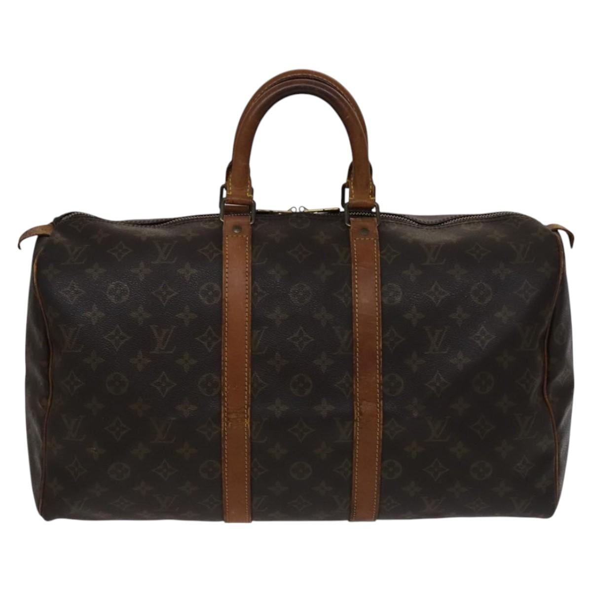 LOUIS VUITTON Monogram Keepall 45 Boston Bag M41428 LV Auth 110351