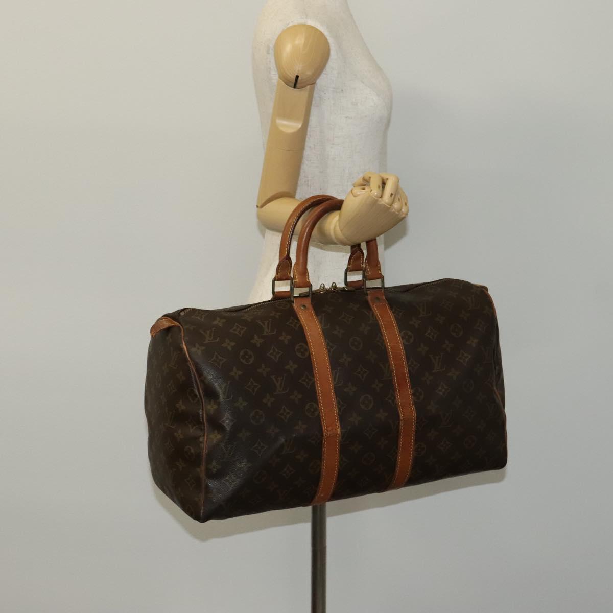 LOUIS VUITTON Monogram Keepall 45 Boston Bag M41428 LV Auth 110351