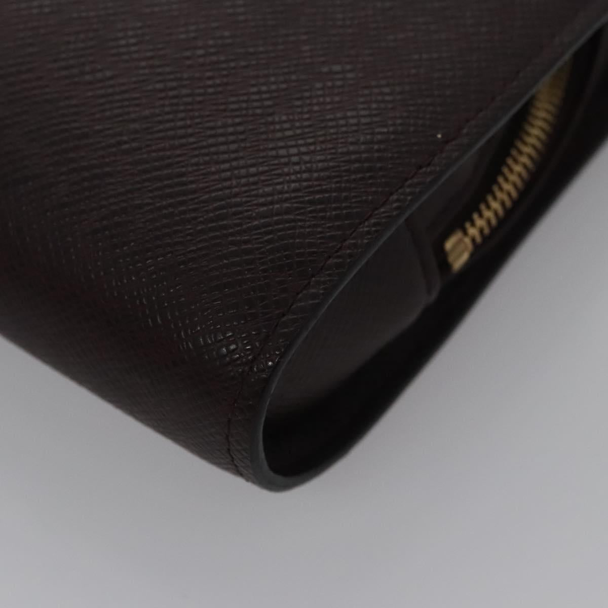 LOUIS VUITTON Taiga Baikal Clutch Bag Acajou M30186 LV Auth 110354