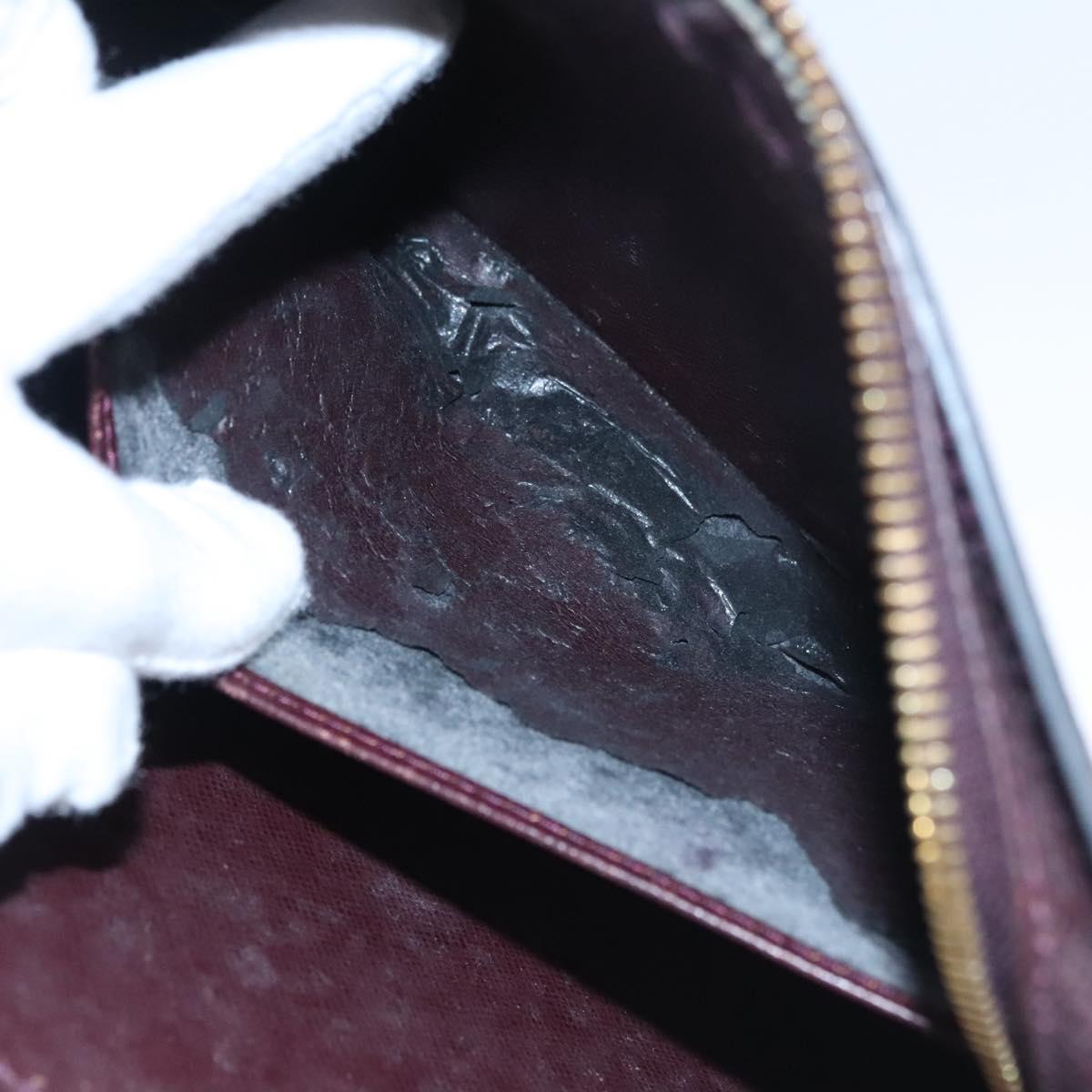LOUIS VUITTON Taiga Baikal Clutch Bag Acajou M30186 LV Auth 110354