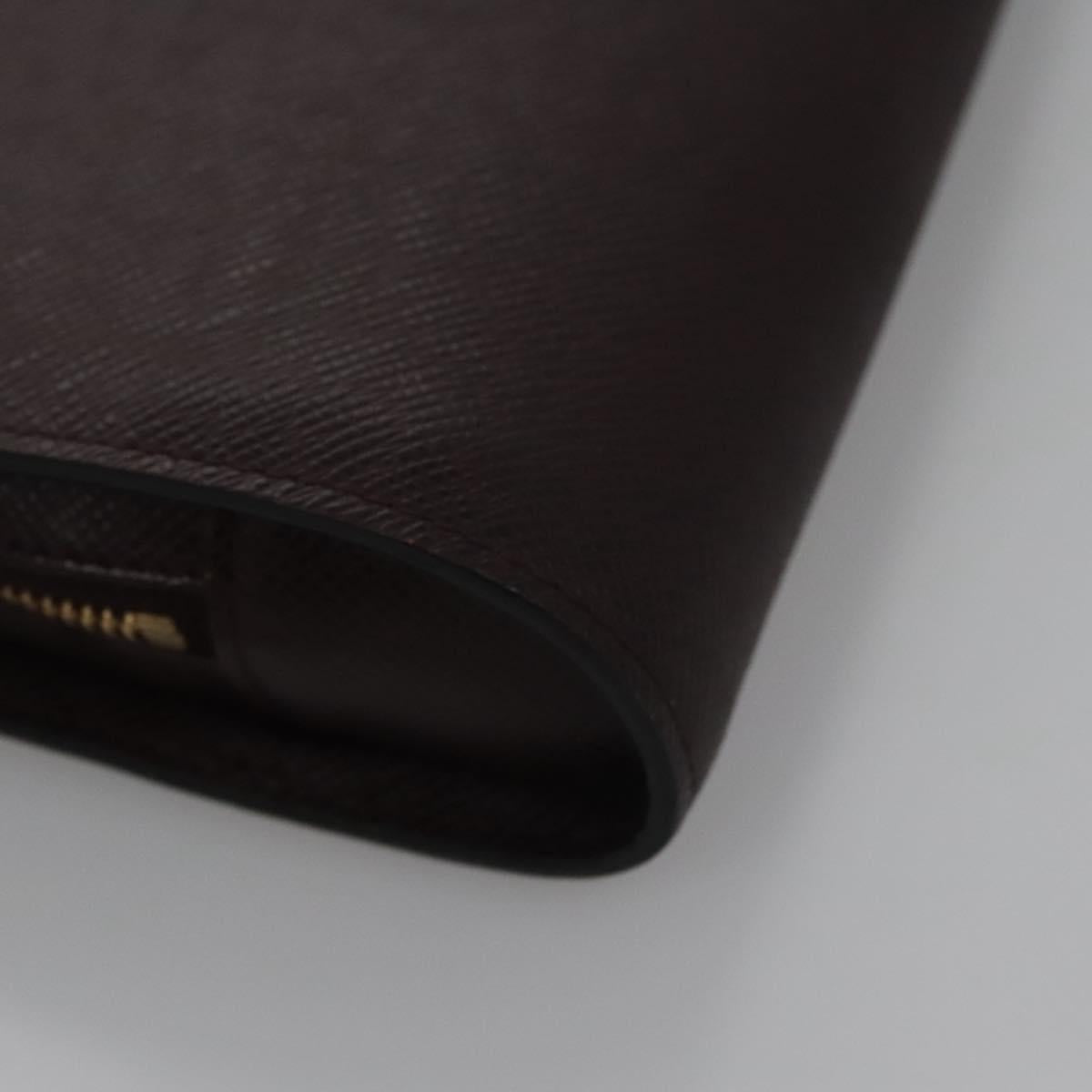 LOUIS VUITTON Taiga Baikal Clutch Bag Acajou M30186 LV Auth 110354