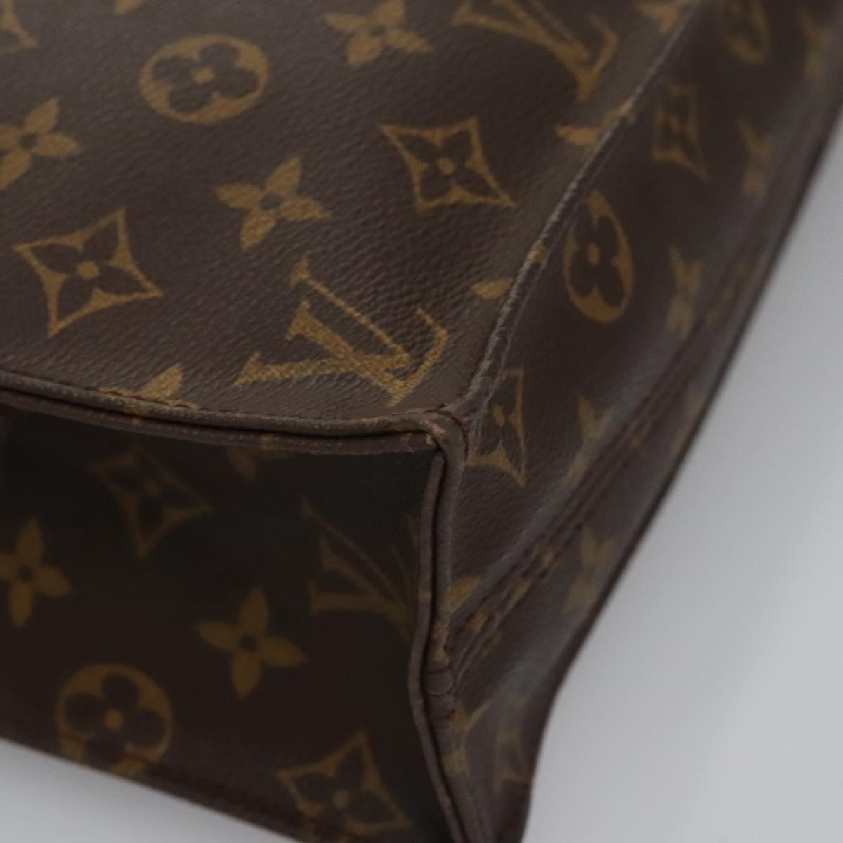 LOUIS VUITTON Monogram Sac Plat Hand Bag M51140 LV Auth 110356