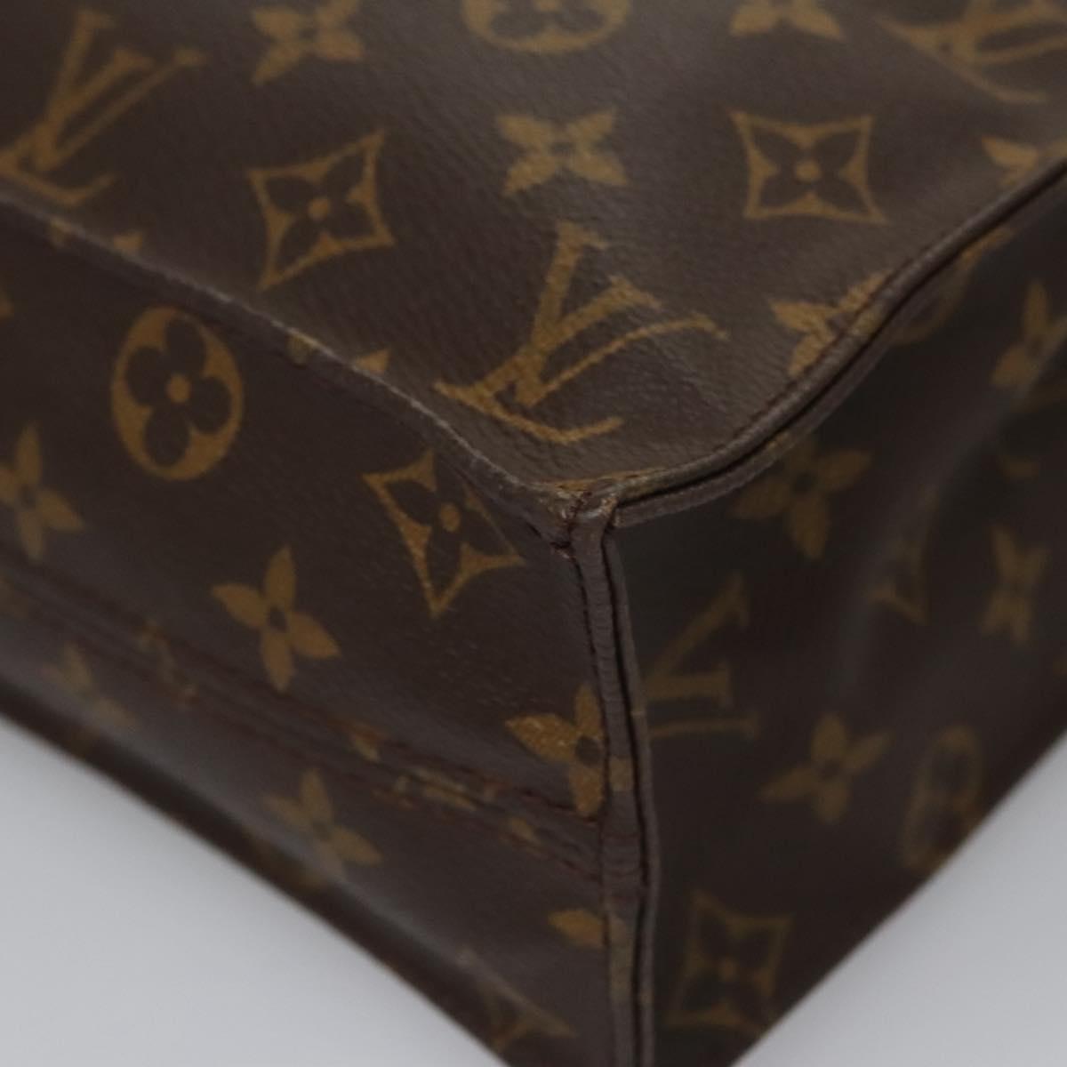 LOUIS VUITTON Monogram Sac Plat Hand Bag M51140 LV Auth 110356