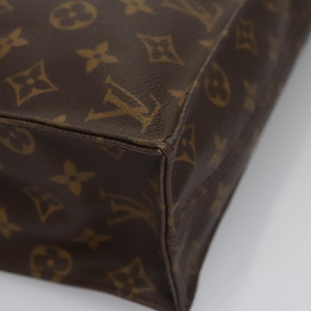 LOUIS VUITTON Monogram Sac Plat Hand Bag M51140 LV Auth 110356