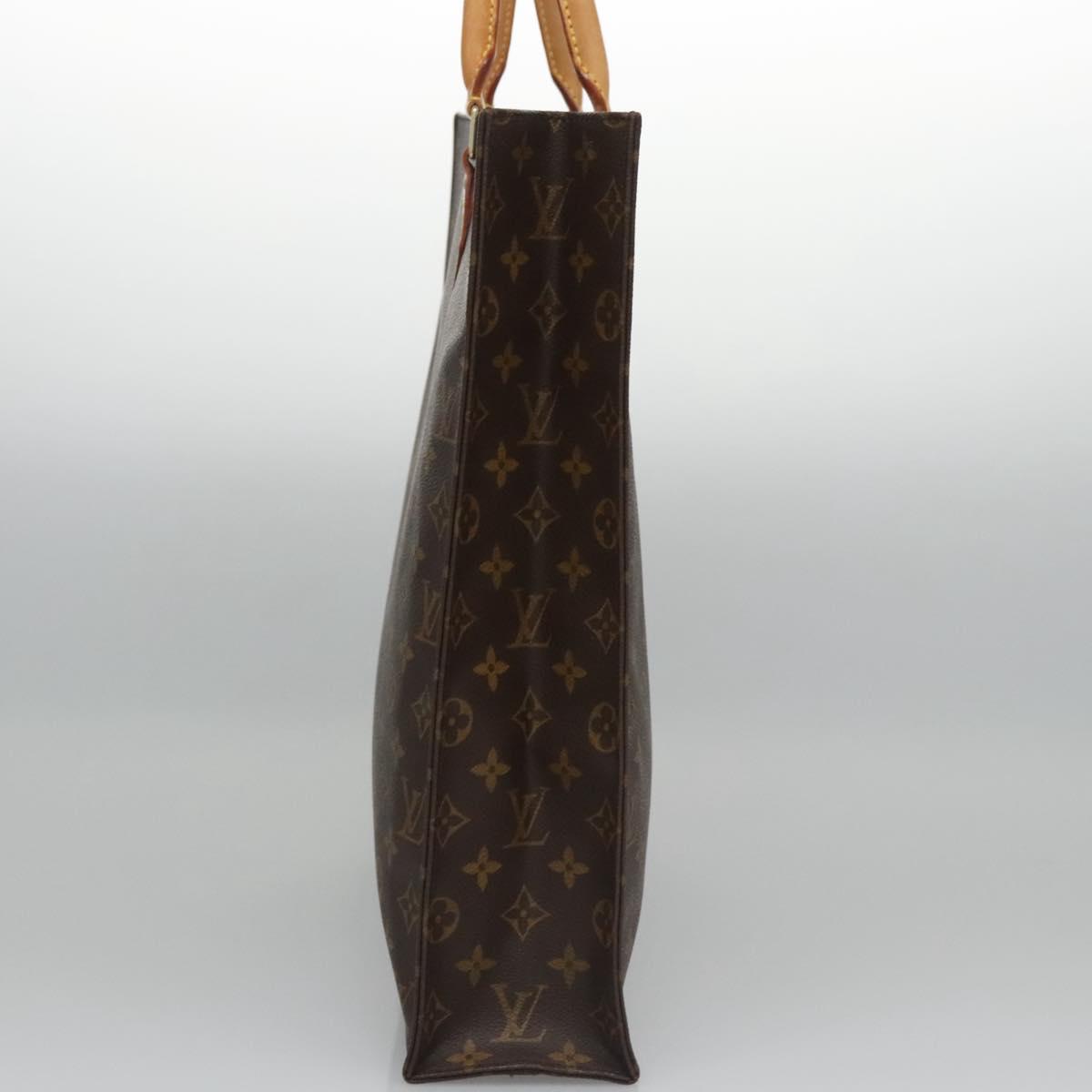 LOUIS VUITTON Monogram Sac Plat Hand Bag M51140 LV Auth 110356