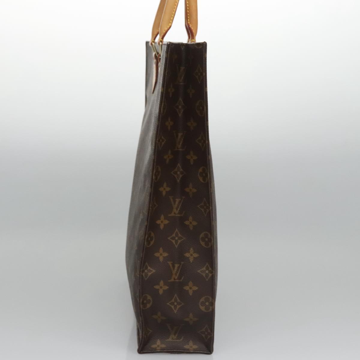 LOUIS VUITTON Monogram Sac Plat Hand Bag M51140 LV Auth 110356