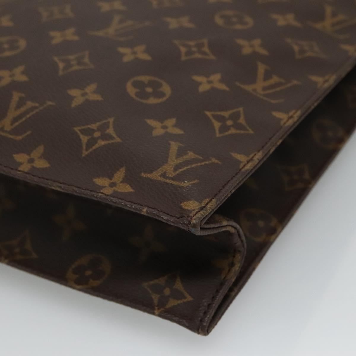 LOUIS VUITTON Monogram Sac Plat Hand Bag M51140 LV Auth 110357