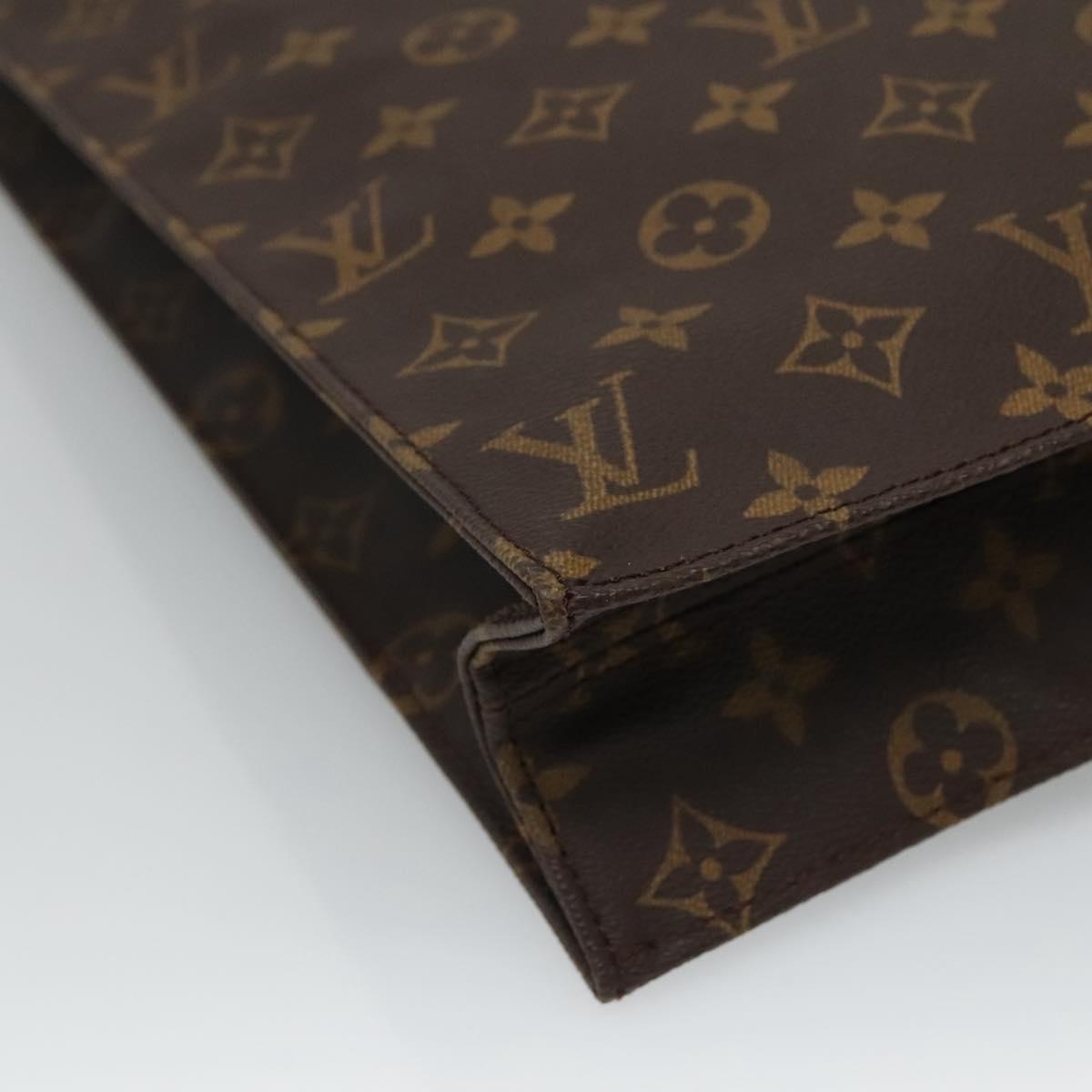 LOUIS VUITTON Monogram Sac Plat Hand Bag M51140 LV Auth 110357
