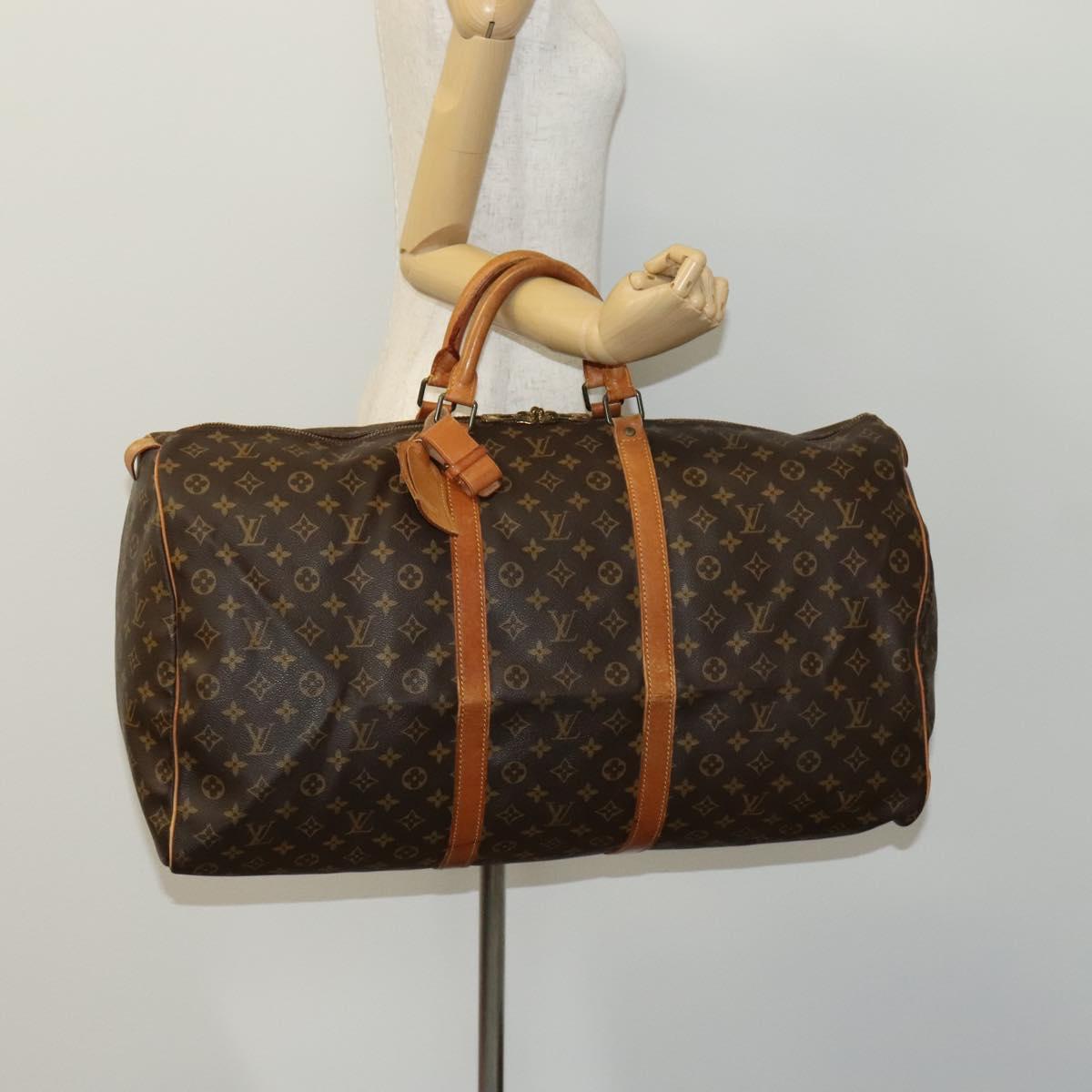 LOUIS VUITTON Monogram Keepall 60 Boston Bag M41422 LV Auth 110381