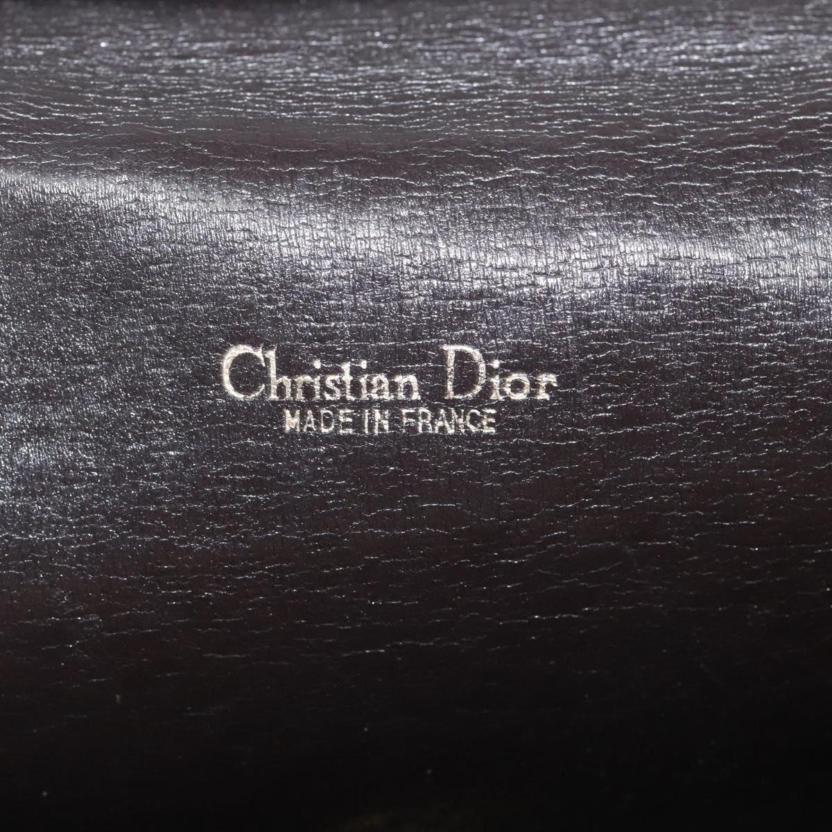 Christian Dior Trotter Canvas Shoulder Bag Brown Auth 110400