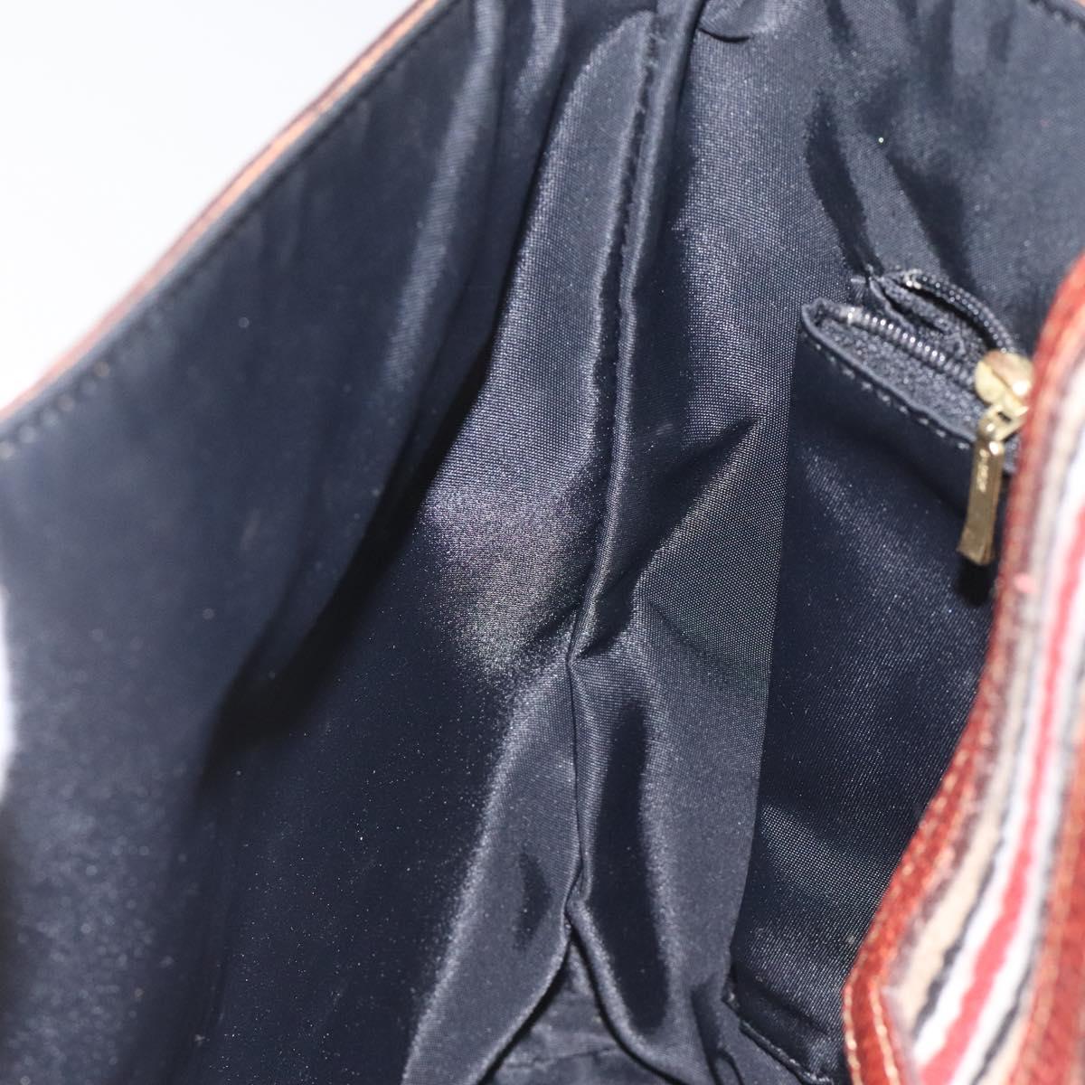 BURBERRY Nova Check Blue Label Shoulder Bag Nylon Leather Beige Auth 110429