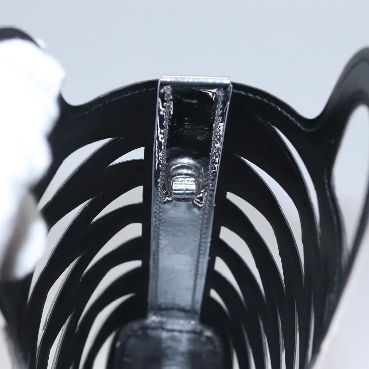 BALENCIAGA Neophone Holder Shoulder Bag Enamel Silver 660787 Auth 110436AV