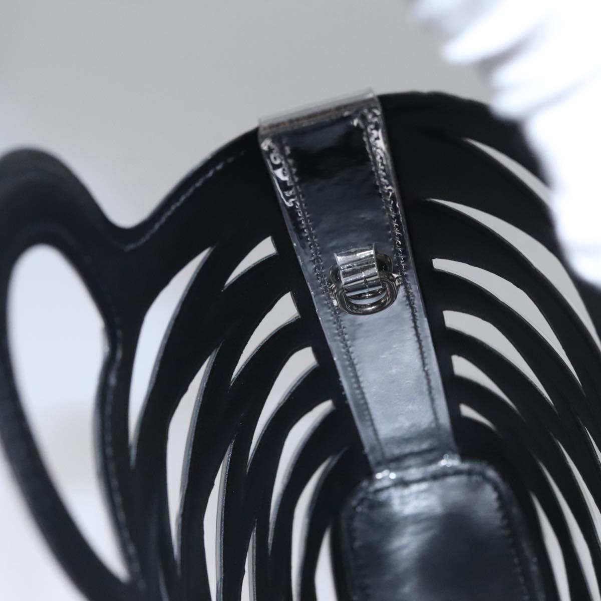 BALENCIAGA Neophone Holder Shoulder Bag Enamel Silver 660787 Auth 110436AV