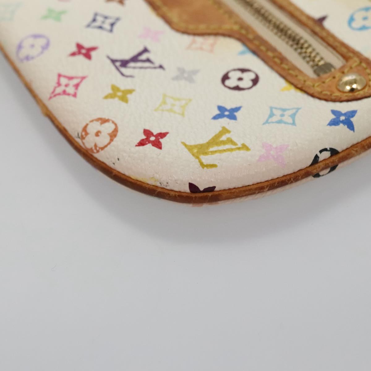 LOUIS VUITTON Monogram Multicolor Pochette MM Pouch White M60028 LV Auth 110453