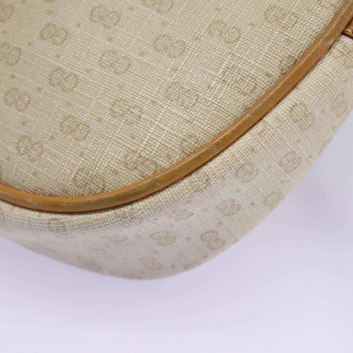 GUCCI Micro GG Supreme Shoulder Bag PVC Beige Brown gold 007 98 0013 Auth 110490