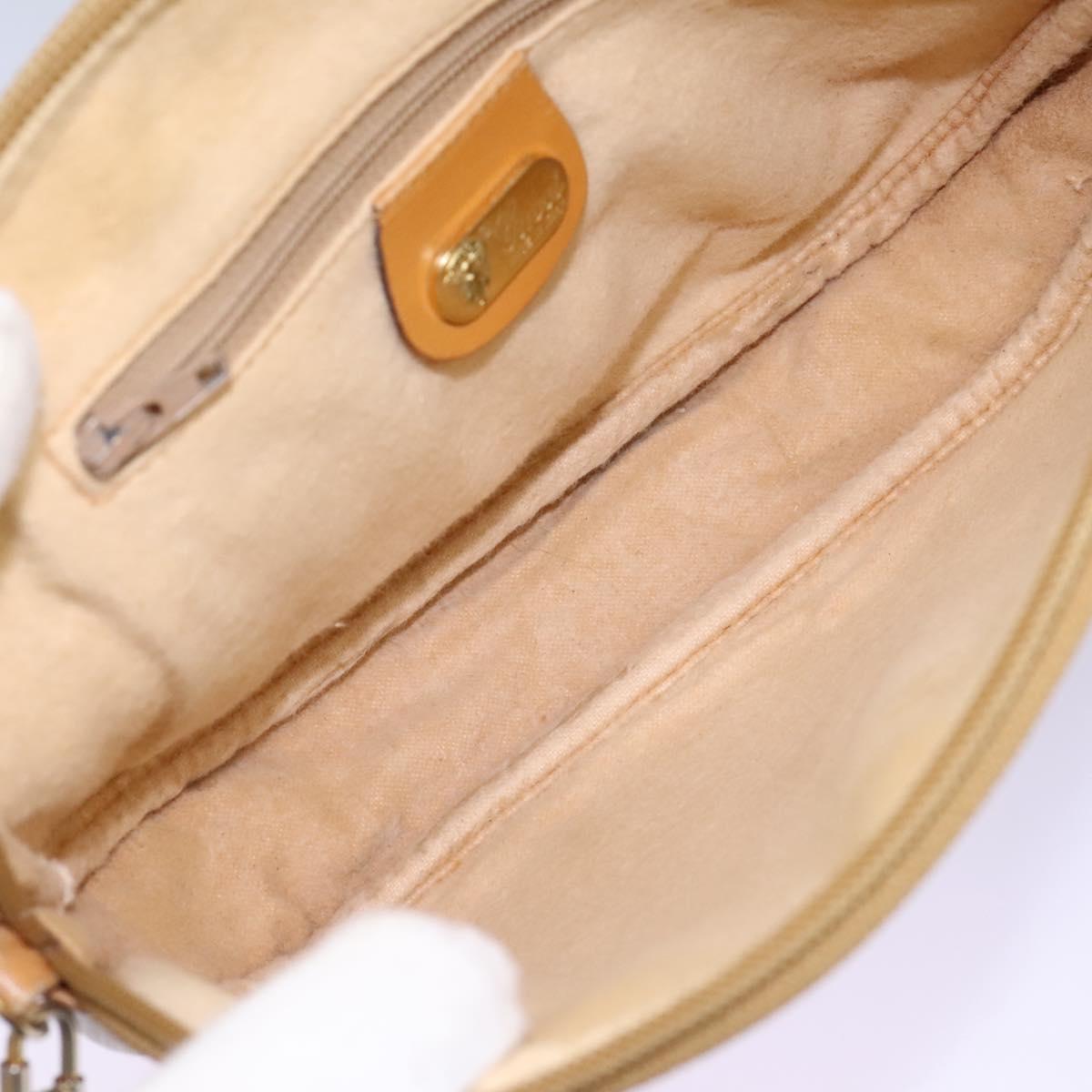 GUCCI Micro GG Supreme Shoulder Bag PVC Beige Brown gold 007 98 0013 Auth 110490