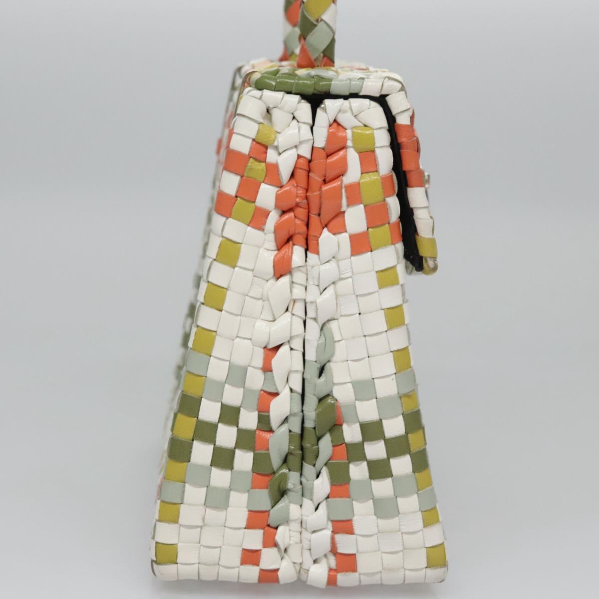 Salvatore Ferragamo Gancini Hand Bag Leather Multicolor Auth 110491AV