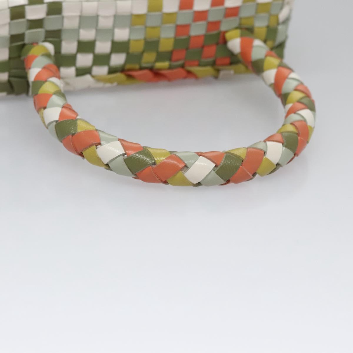 Salvatore Ferragamo Gancini Hand Bag Leather Multicolor Auth 110491AV