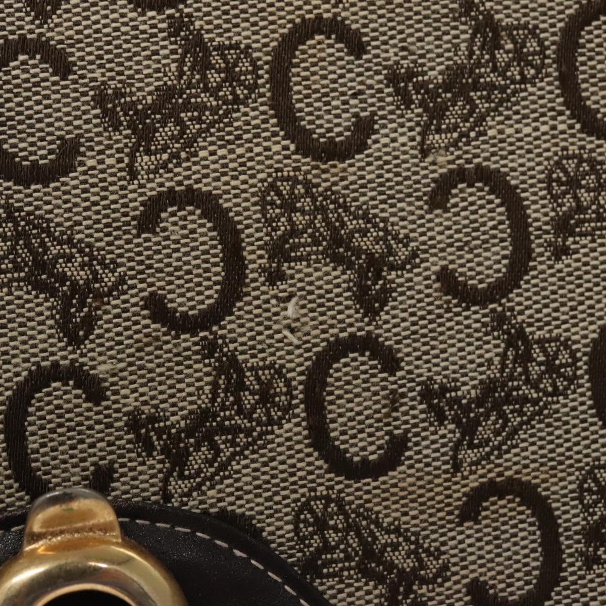 CELINE C Macadam Canvas Shoulder Bag Beige Brown Auth 110506