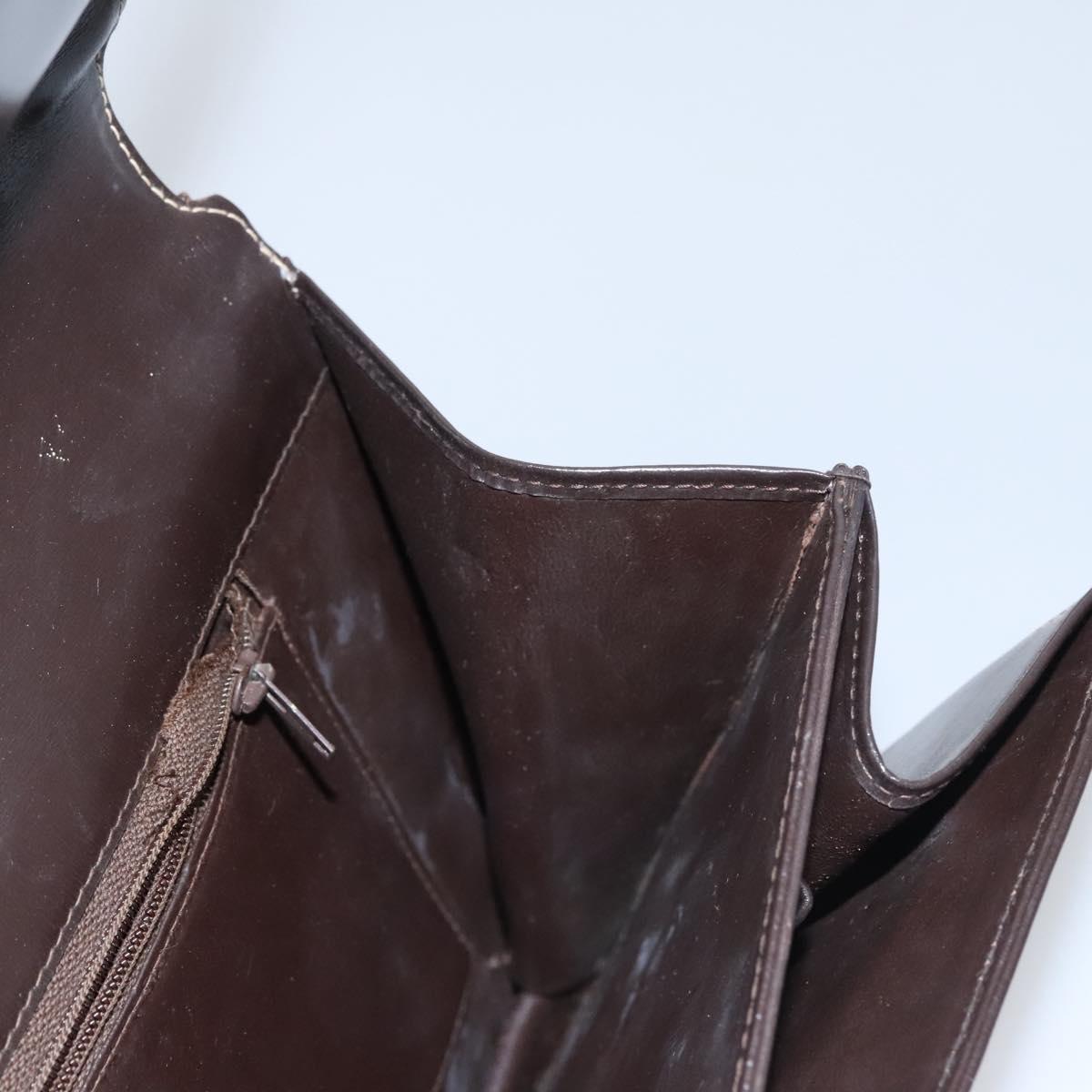 CELINE C Macadam Canvas Shoulder Bag Beige Brown Auth 110506