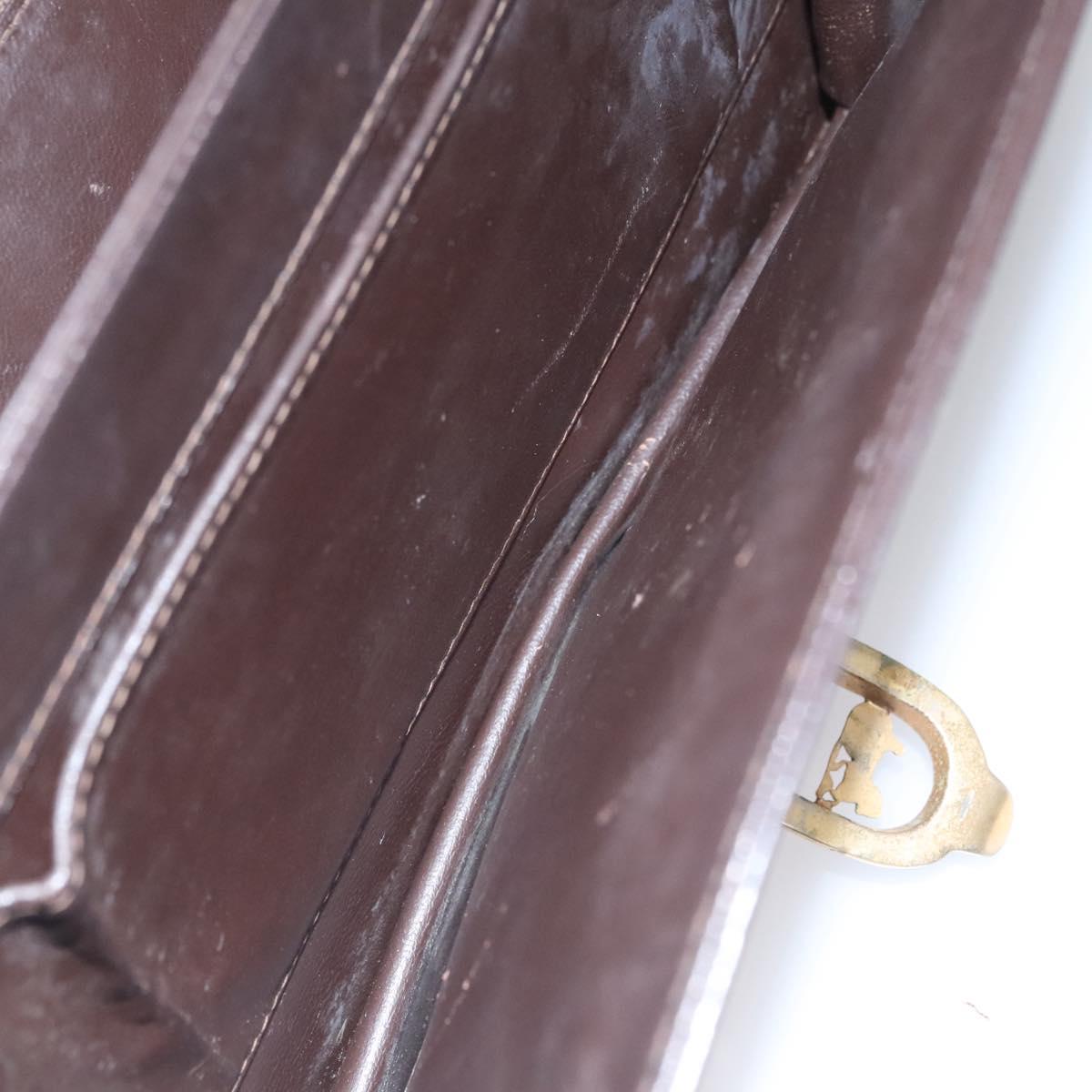 CELINE C Macadam Canvas Shoulder Bag Beige Brown Auth 110506