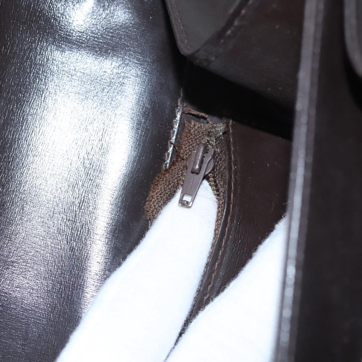 CELINE C Macadam Canvas Shoulder Bag Beige Brown Auth 110506