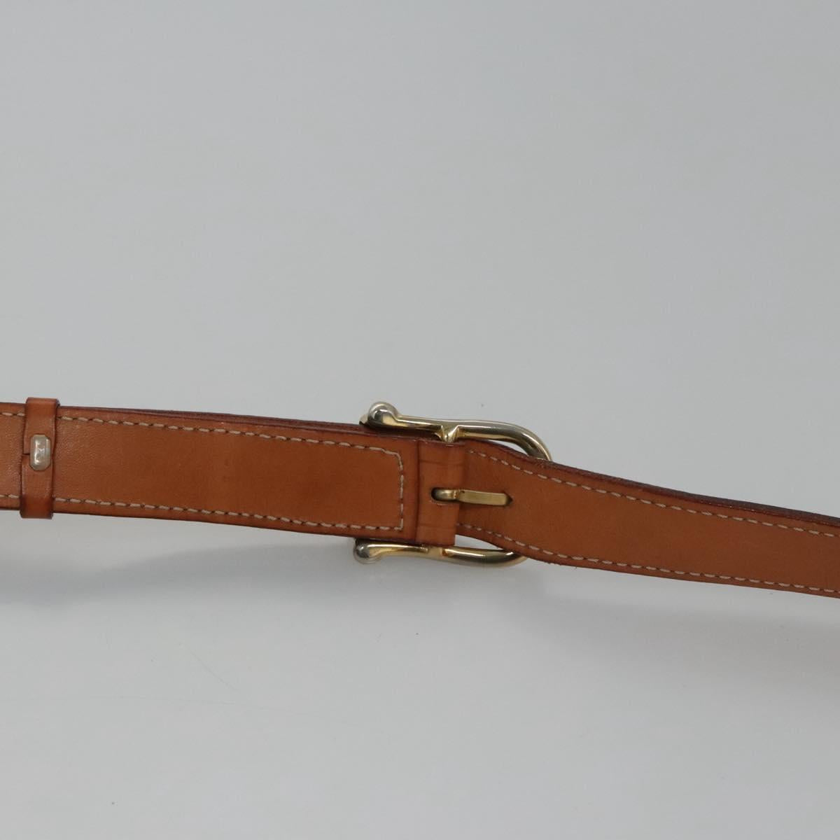 CELINE Macadam Canvas Shoulder Bag PVC Leather Brown Auth 110507