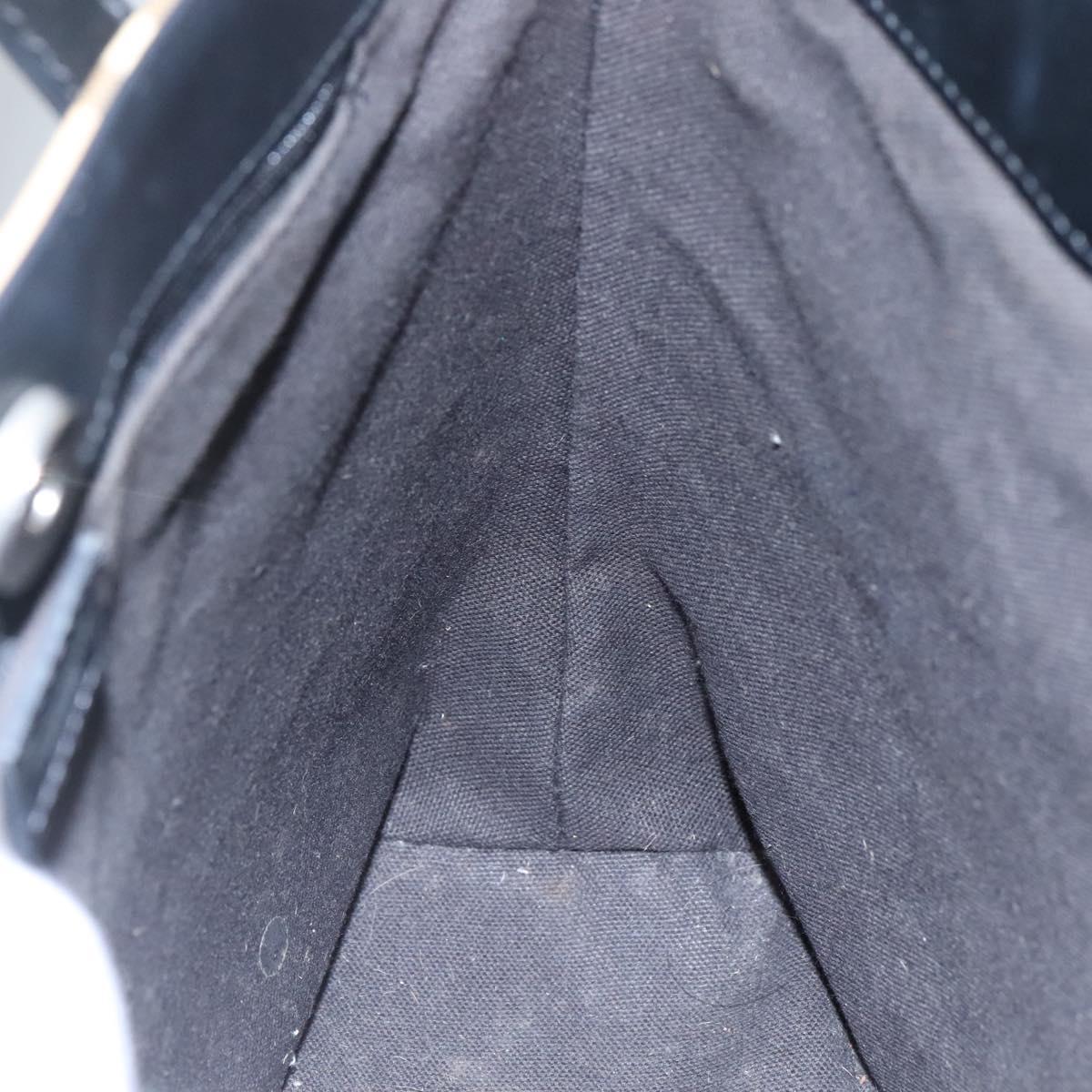 BURBERRY Nova Check Tote Bag PVC Leather Beige Black Auth 110513