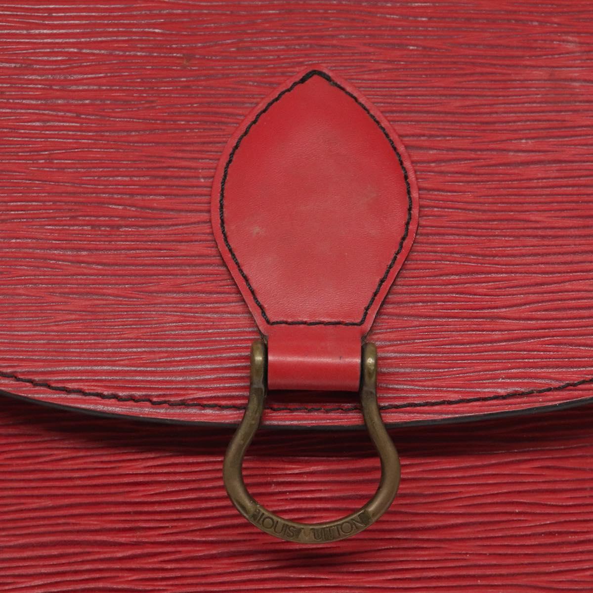 LOUIS VUITTON Epi Saint Cloud GM Shoulder Bag Red M52197 LV Auth 110514