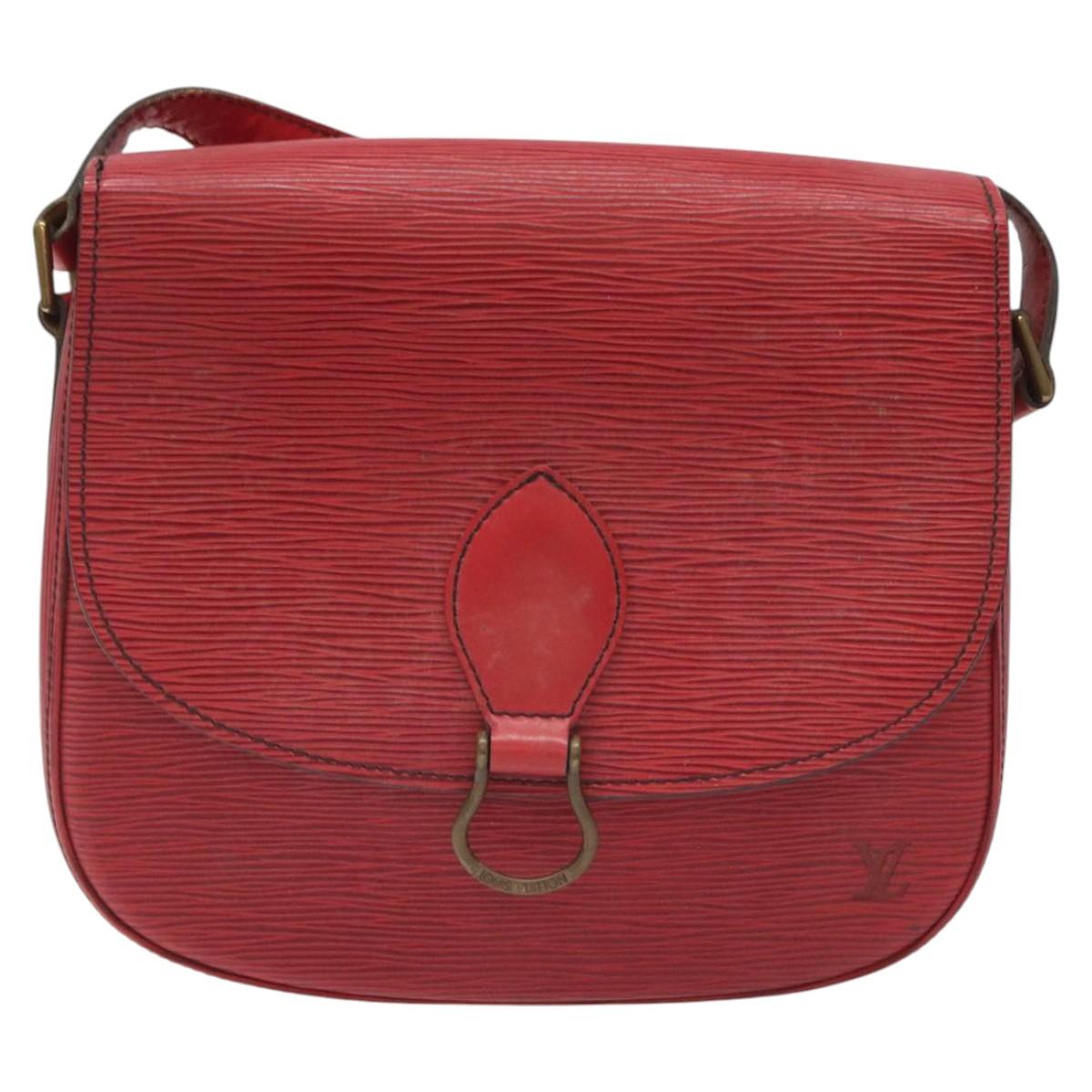 LOUIS VUITTON Epi Saint Cloud GM Shoulder Bag Red M52197 LV Auth 110514