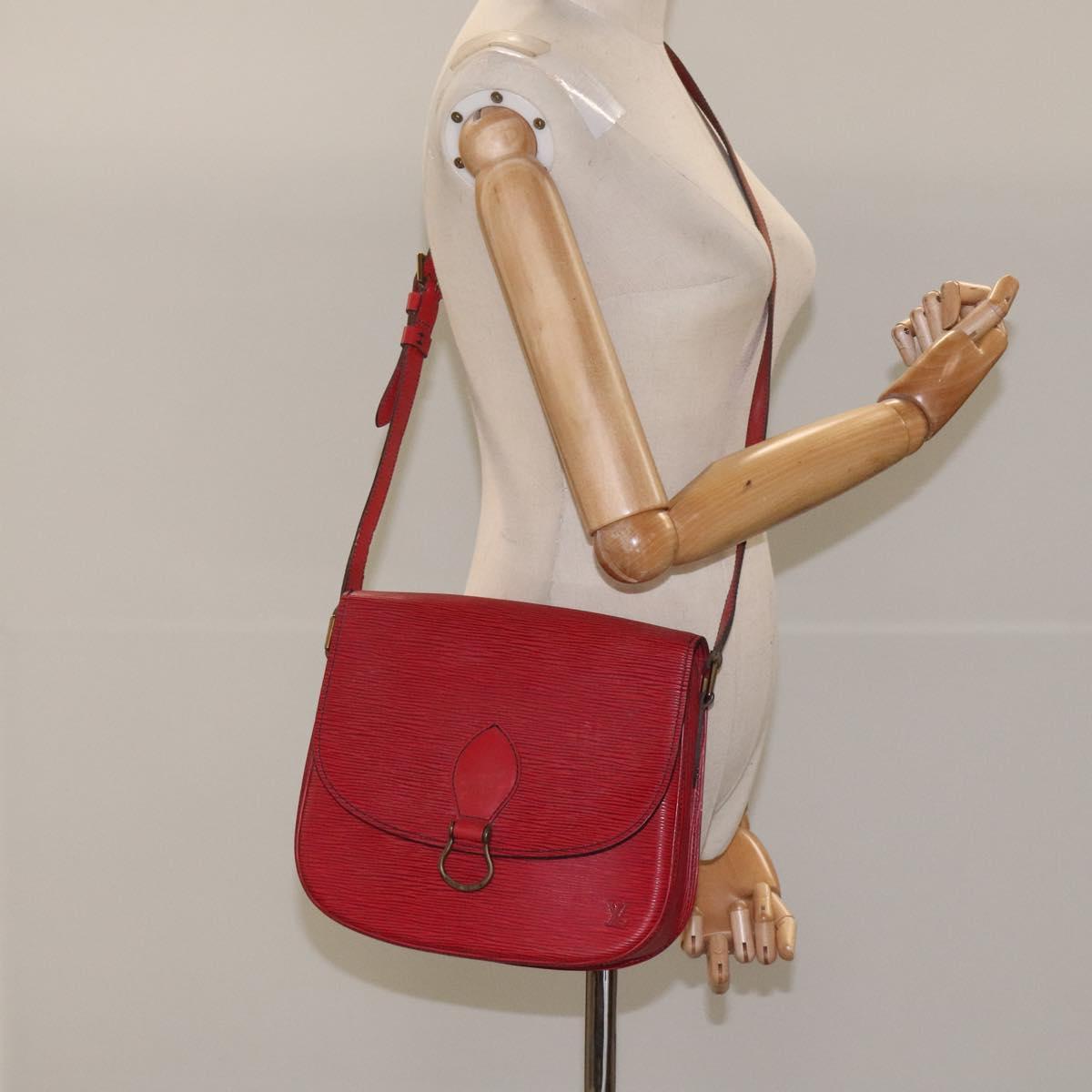 LOUIS VUITTON Epi Saint Cloud GM Shoulder Bag Red M52197 LV Auth 110514