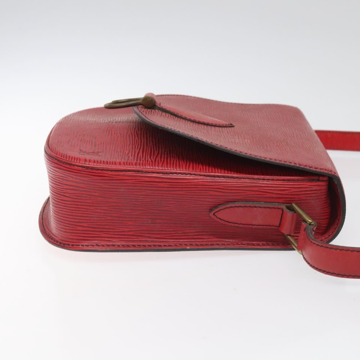 LOUIS VUITTON Epi Saint Cloud GM Shoulder Bag Red M52197 LV Auth 110514