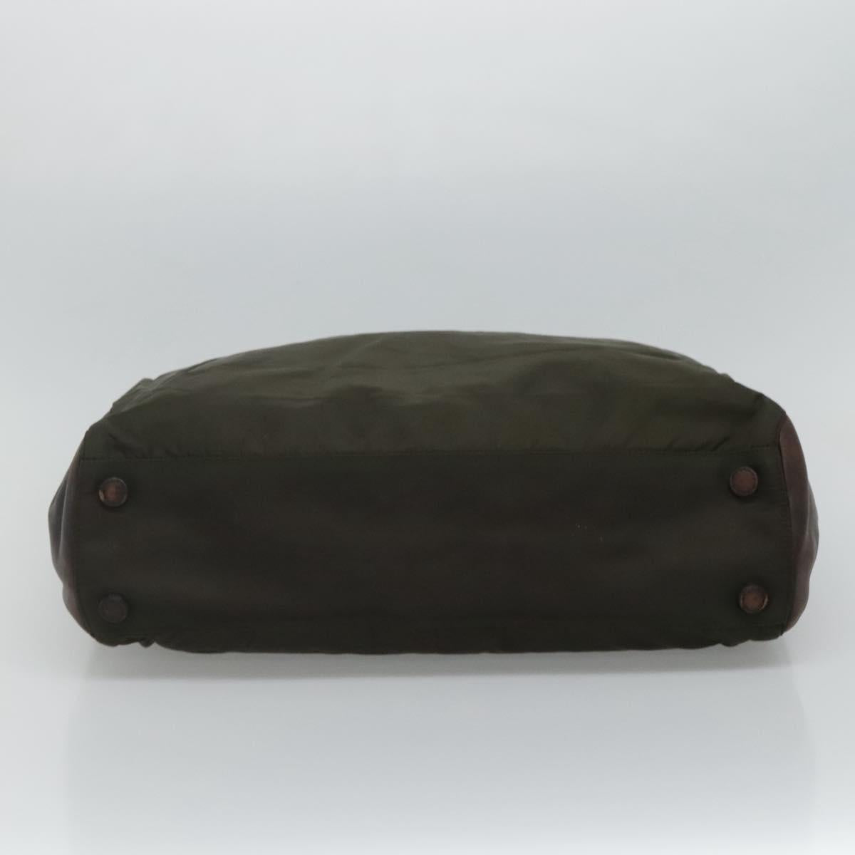 PRADA Tote Bag Nylon Green Auth 110543