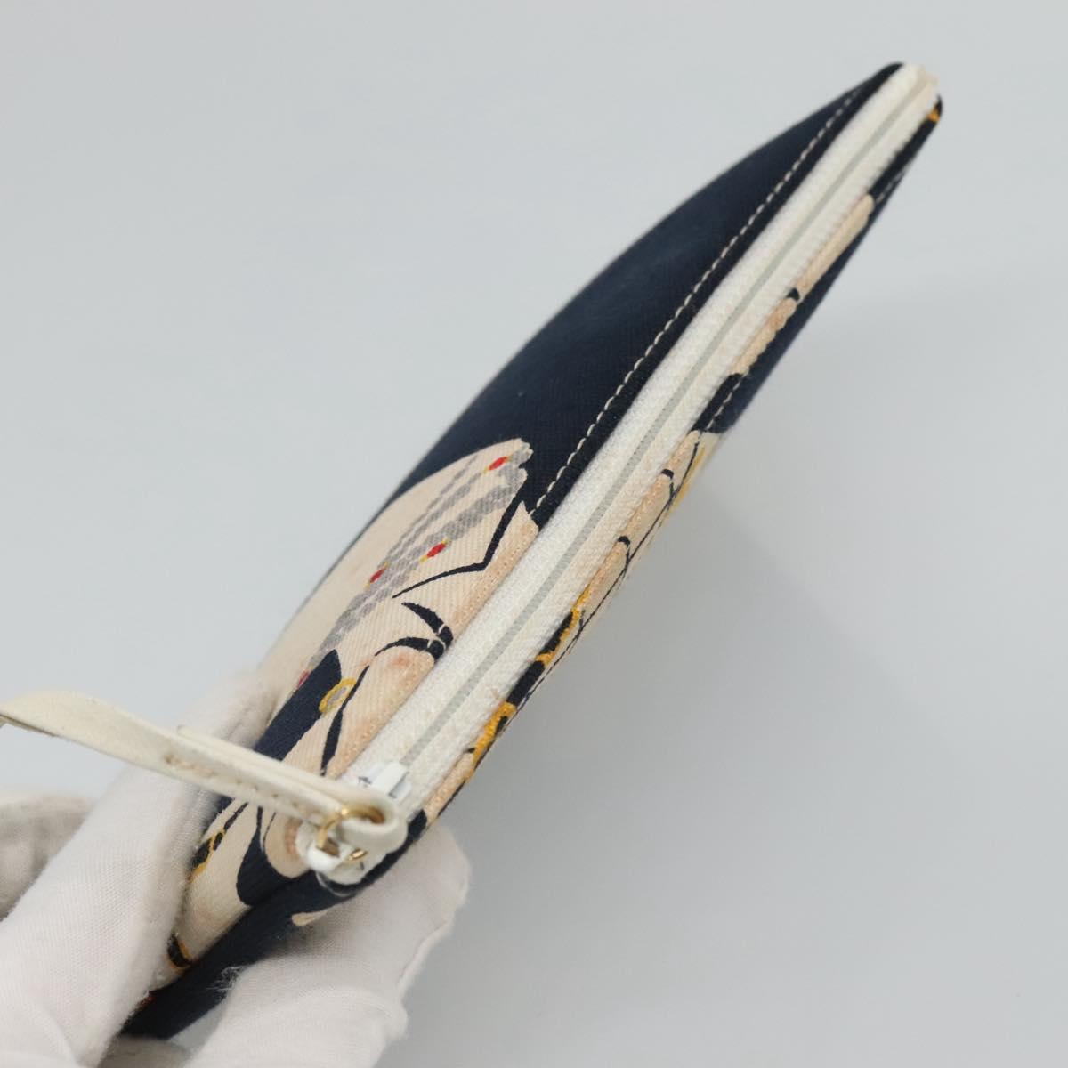 CHANEL Mademoiselle Tote Bag Canvas Navy CC Auth 110544