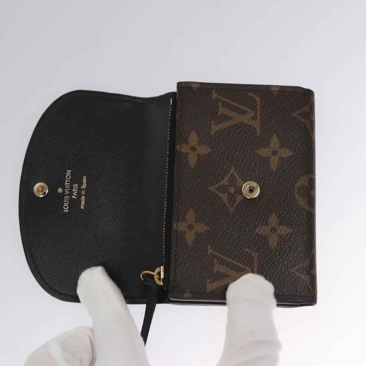 LOUIS VUITTON Monogram Reverse Porte Monnaie Rosary Purse M82333 LV Auth 110581